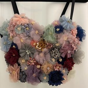 Flowers bra designers handmade